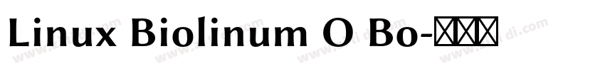 Linux Biolinum O Bo字体转换